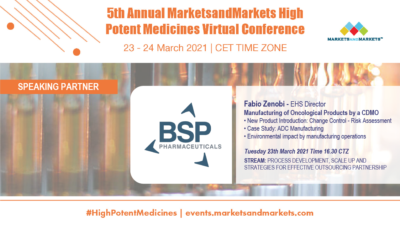 5th MarketsandMarkets High Potent Medicines Virtual Conference