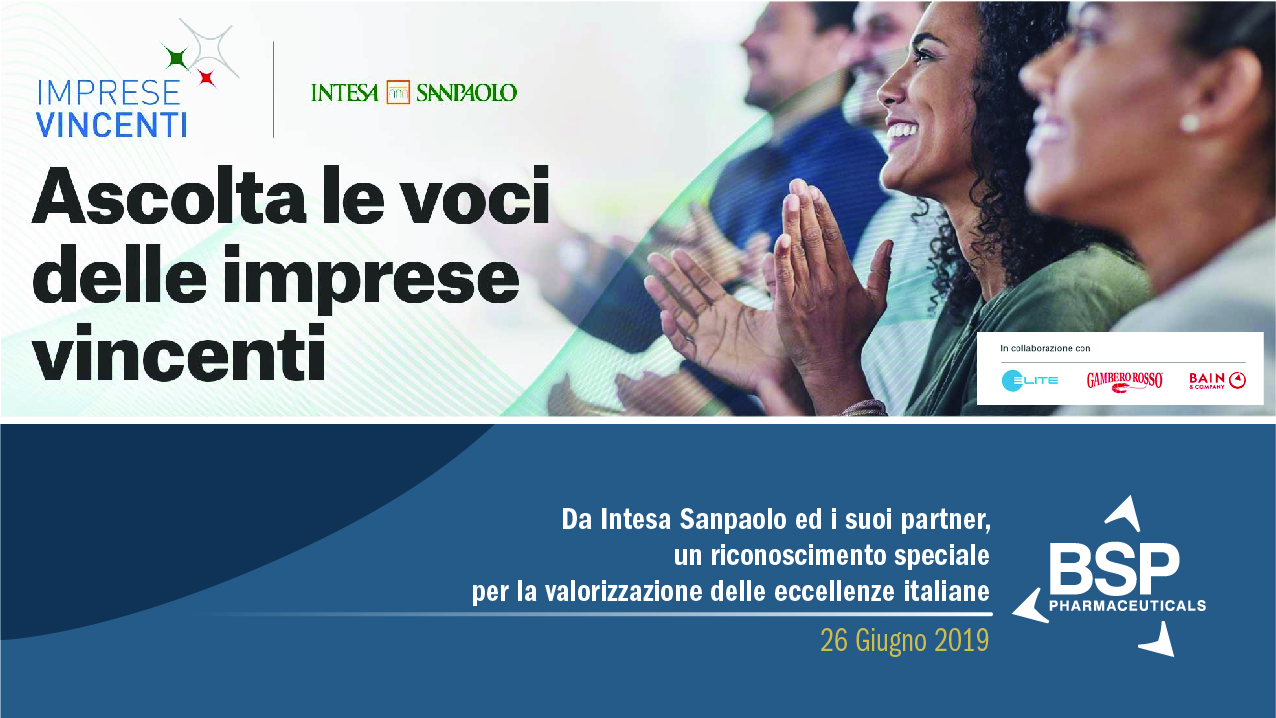 Premio Imprese Vincenti by Intesa San Paolo