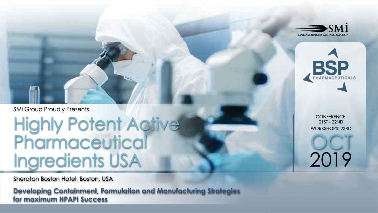SMi High Potent Active Pharmaceutical Ingredients USA