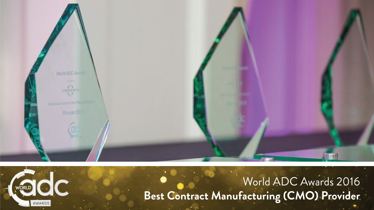 World ADC Awards 2016 Best Contract Manufacturing (CMO) Provider